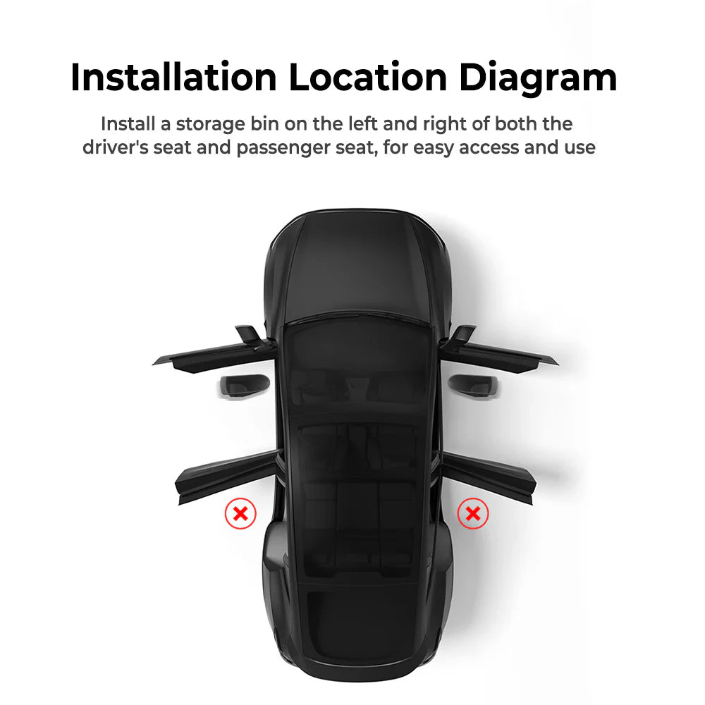 Custom Waterproof Door Storage Organizer Bucket for Tesla Model 3 High ...