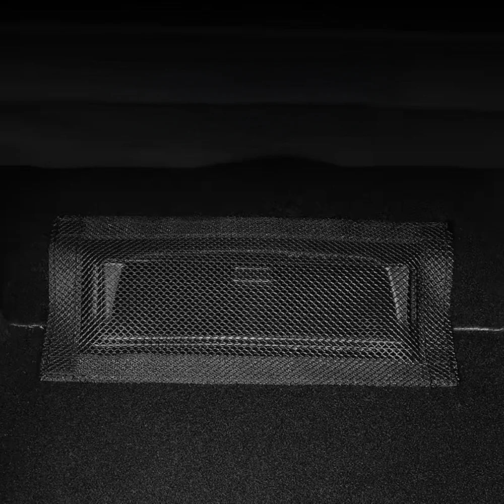 Tesla Model 3 (2017–2025+) & Model Y (2020–2025+) Under-Seat Vent Storage Net Organizer | Anti-Drop Gap Filler, Durable Nylon Mesh, Tool-Free Easy Installation with Strong Velcro® Adhesive (2-Pack)