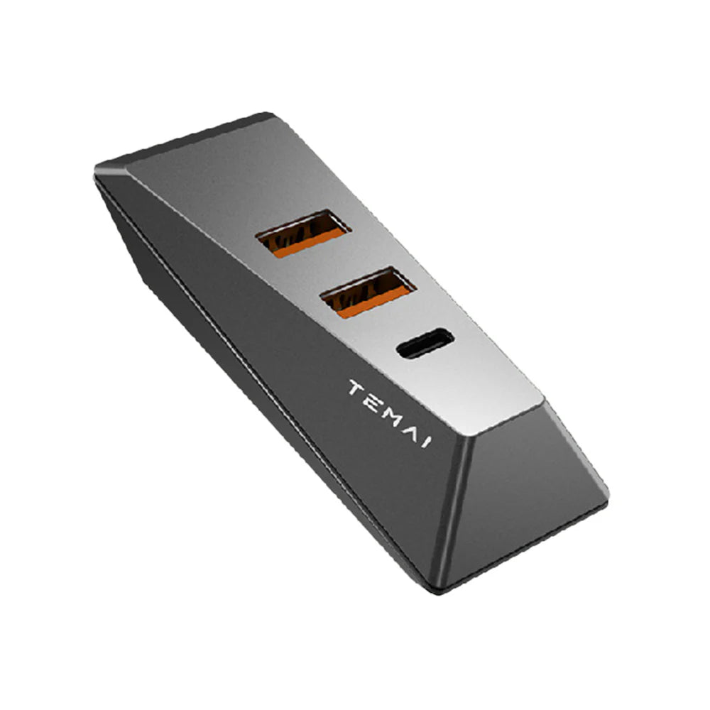 Glove Box USB Hub for Tesla Model 3 (2017–2025) & Model Y (2020–2026) LHD – 4-Port USB 3.0 & USB-C Splitter for Dashcam, Sentry Mode & Fast Charging (Highland & Juniper Compatible)