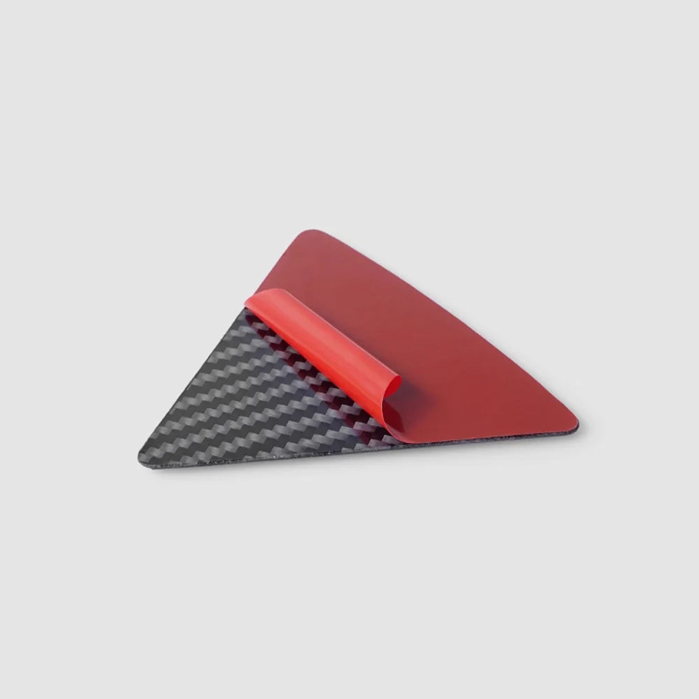Real Carbon Fiber Rear Quarter Window Trim for Tesla Model 3 & Model Y (2017–2026+) | Compatible with Model 3 Highland & Model Y Juniper | Gloss Black/Red/White Performance Side Window Accent Covers with FSD-Inspired Detail