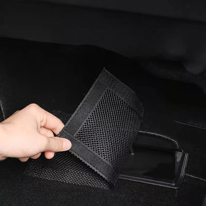 Tesla Model 3 (2017–2025+) & Model Y (2020–2025+) Under-Seat Vent Storage Net Organizer | Anti-Drop Gap Filler, Durable Nylon Mesh, Tool-Free Easy Installation with Strong Velcro® Adhesive (2-Pack)