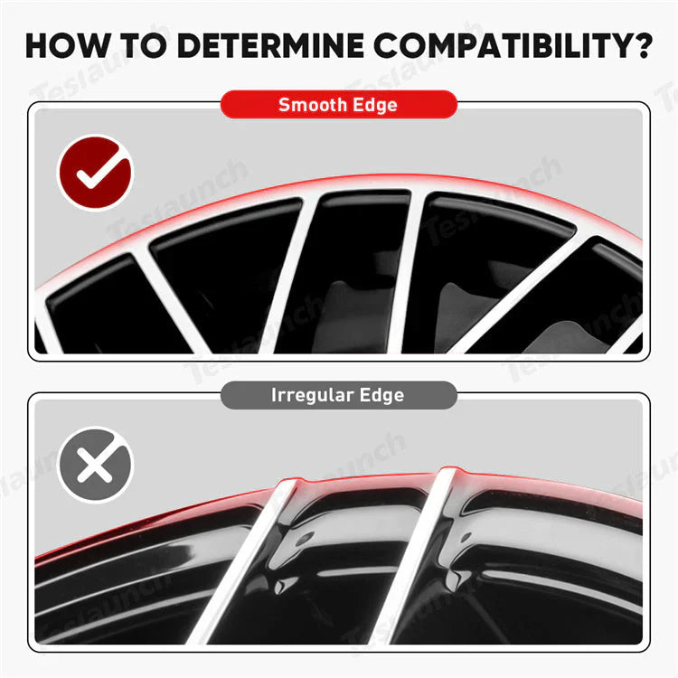Alloy Wheel Rim Protectors for Tesla Model S / Model 3 / Model X / Model Y (2012–2026) – Curb Rash Guard Ring with 3M Adhesive, Scratch & Impact Protection