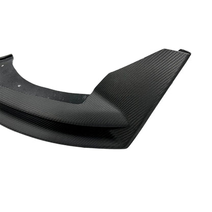Real Carbon Fiber Front Lip Spoiler for Tesla Model Y Juniper 2025+ (Non-Performance) – 3PCS Split Front Bumper Lip Kit, Aerodynamic Body Kit Upgrade