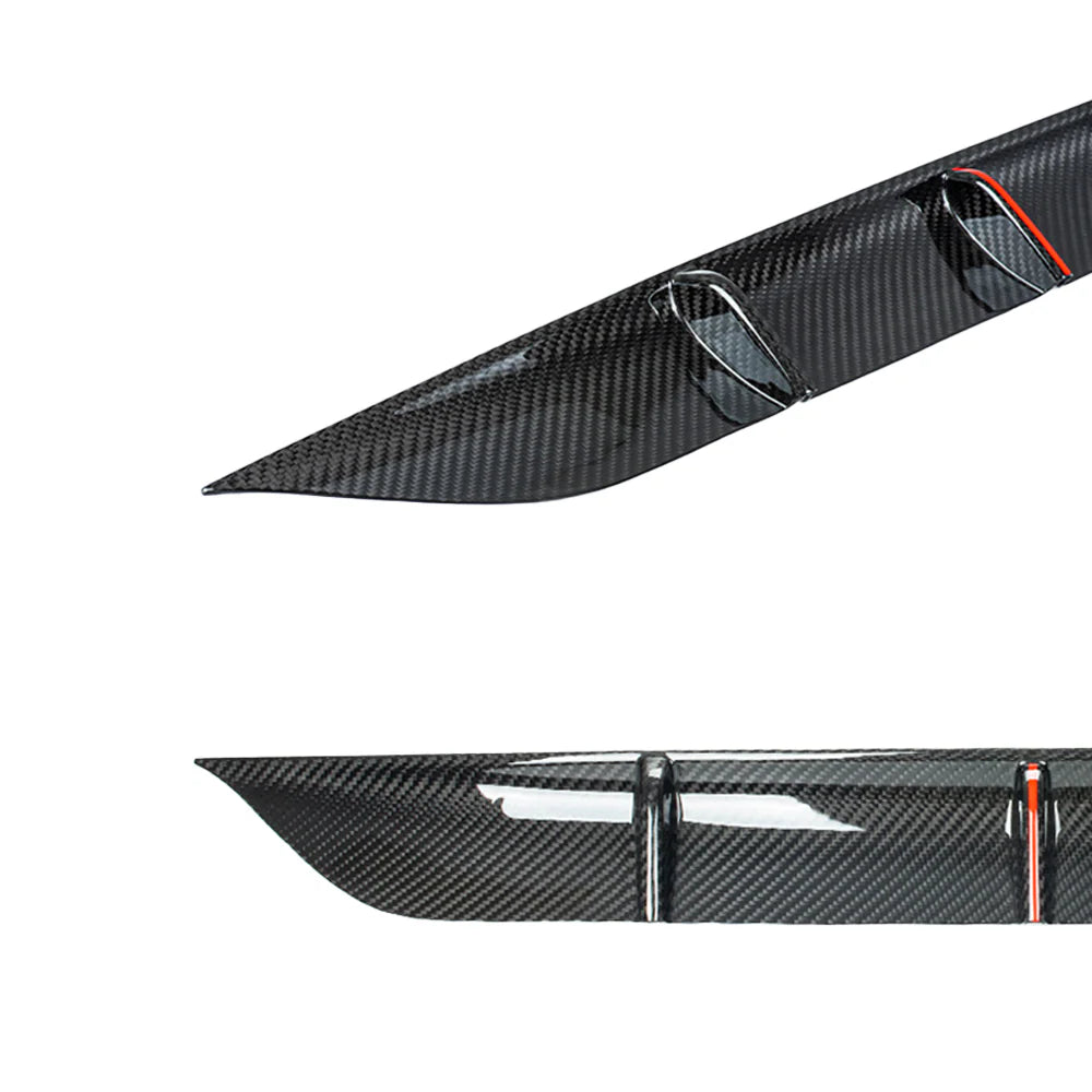 Real Carbon Fiber Rear Diffuser for Tesla Model Y Juniper 2025.03+ (Standard & Long Range) – OEM Fit Aerodynamic Rear Bumper Lip, Gloss/Matte Finish, No-Drill Installation