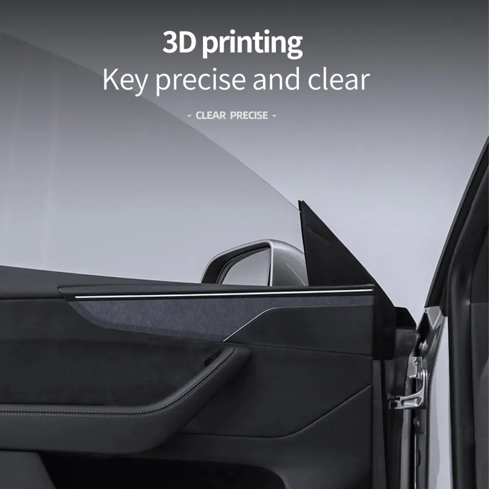 Alcantara Door Panel Covers for Tesla Model Y Juniper 2026+ / 2025.03+ – Premium Interior Door Trim Overlays, Suede Upgrade Kit, OEM Fit, Easy Install