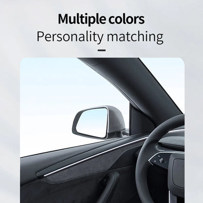 Alcantara Door Panel Covers for Tesla Model Y Juniper 2026+ / 2025.03+ – Premium Interior Door Trim Overlays, Suede Upgrade Kit, OEM Fit, Easy Install
