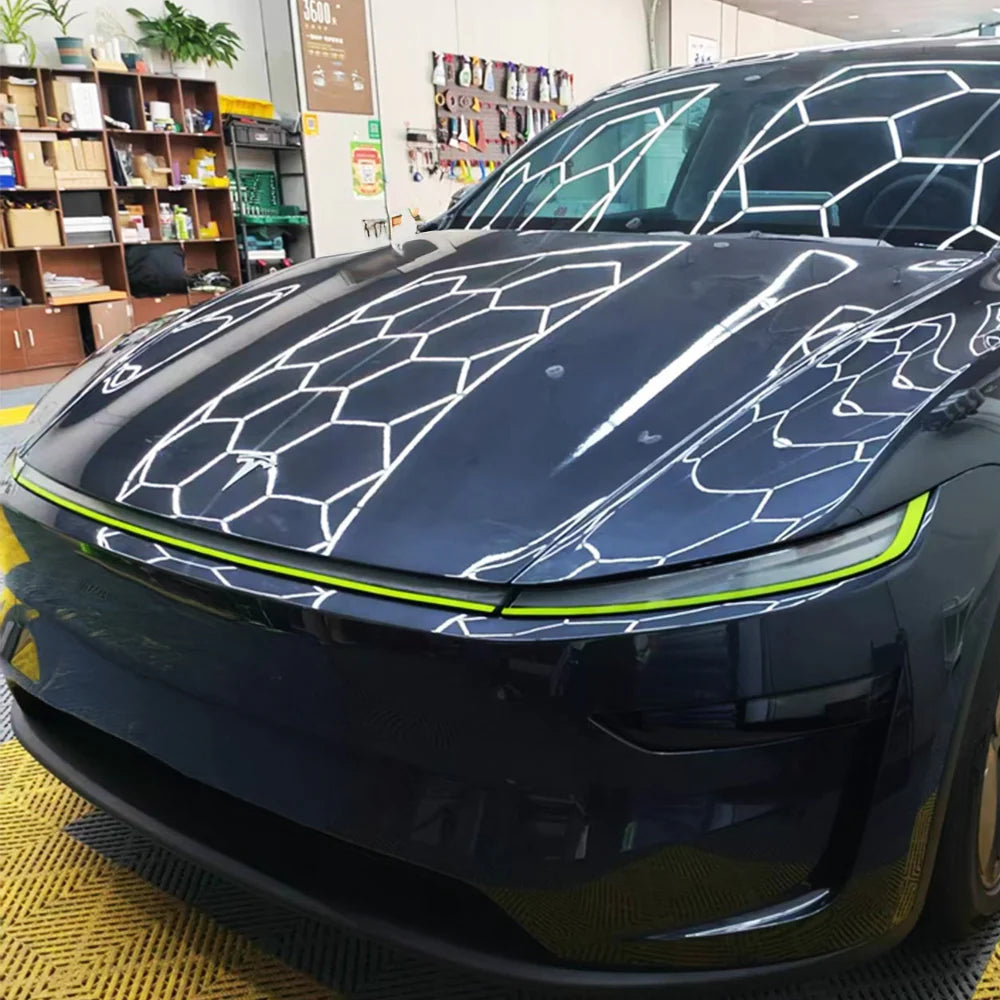 Tesla Model Y Juniper 2026+ Headlight Trim Film Cover – Custom Color PPF Headlight Edge Protection Wrap for Tesla Model Y Juniper Exterior Styling Upgrade
