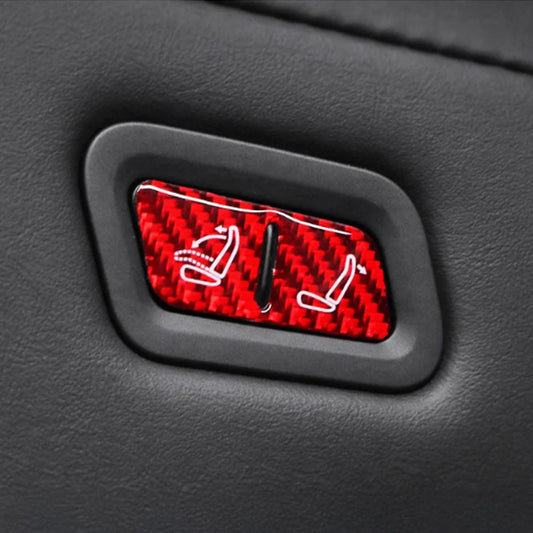 Carbon Fiber Rear Seat Fold Button Trim for Tesla Model Y Juniper 2025.03+ – Interior Upgrade Cover for Rear Seat Release Buttons (2PCS, Precision Fit)