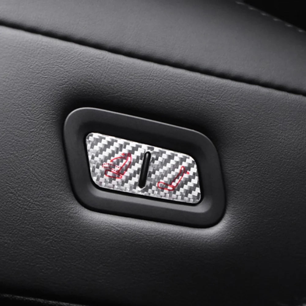 Carbon Fiber Rear Seat Fold Button Trim for Tesla Model Y Juniper 2025.03+ – Interior Upgrade Cover for Rear Seat Release Buttons (2PCS, Precision Fit)