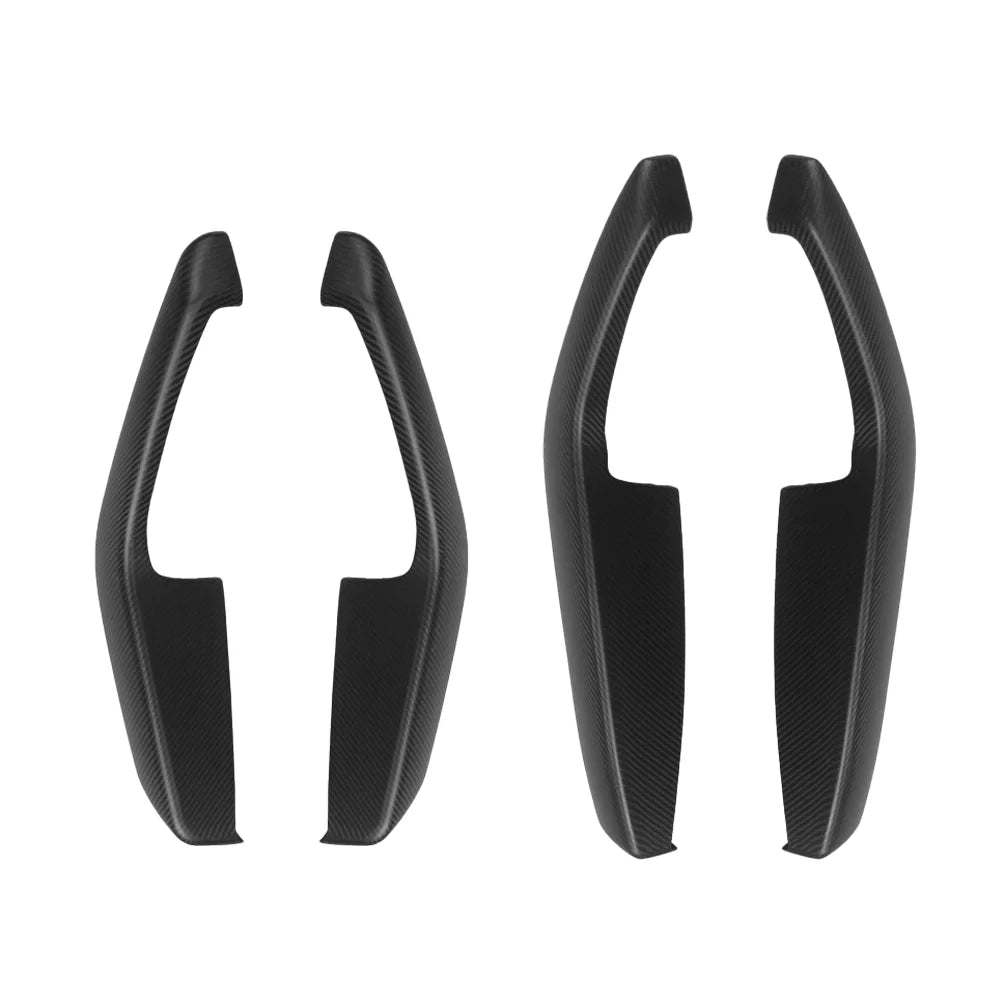 2025+ Tesla Model Y Juniper Dry Molded Carbon Fiber Door Armrest Covers (4PCS) | Real 2x2 Twill Gloss Interior Trim Overlay | OEM+ Fit Front & Rear Door Armrest Protection Upgrade