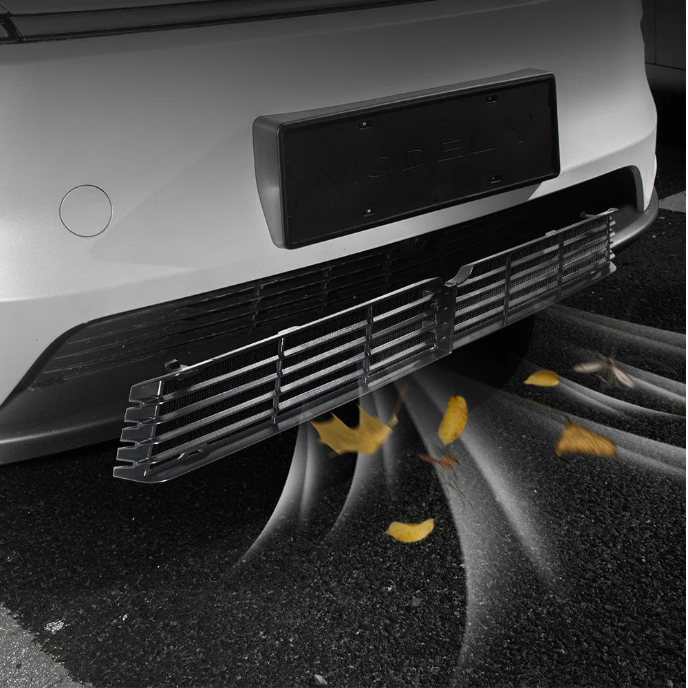 Front Bumper Grille Insert Gen 2.0 for Tesla Model Y Juniper 2025.03+ – Dual-Piece ABS Radiator Protection Mesh Cover, OEM Fit Air Intake Guard