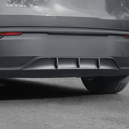 Rear Bumper Diffuser for 2026+ Tesla Model Y Juniper (Non-Performance) – Matte Black, Gloss Black & Carbon Fiber Style ABS Rear Lip Aerodynamic Body Kit Upgrade