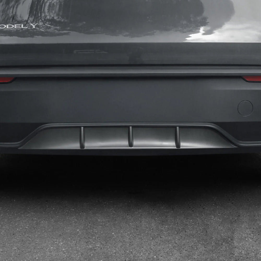 Rear Bumper Diffuser for 2026+ Tesla Model Y Juniper (Non-Performance) – Matte Black, Gloss Black & Carbon Fiber Style ABS Rear Lip Aerodynamic Body Kit Upgrade