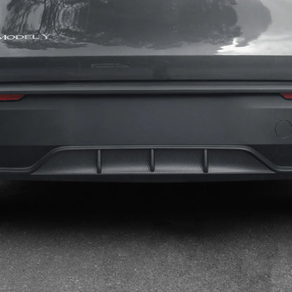 Rear Bumper Diffuser for 2026+ Tesla Model Y Juniper (Non-Performance) – Matte Black, Gloss Black & Carbon Fiber Style ABS Rear Lip Aerodynamic Body Kit Upgrade