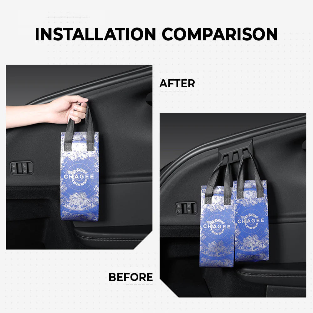 Rear Trunk Grocery Bag Hook for Tesla Model Y Juniper 2025.03+ (5-Seater) – Sliding Cargo Organizer Holder, Anti-Spill Storage Hook for Model Y Juniper Premium & Performance
