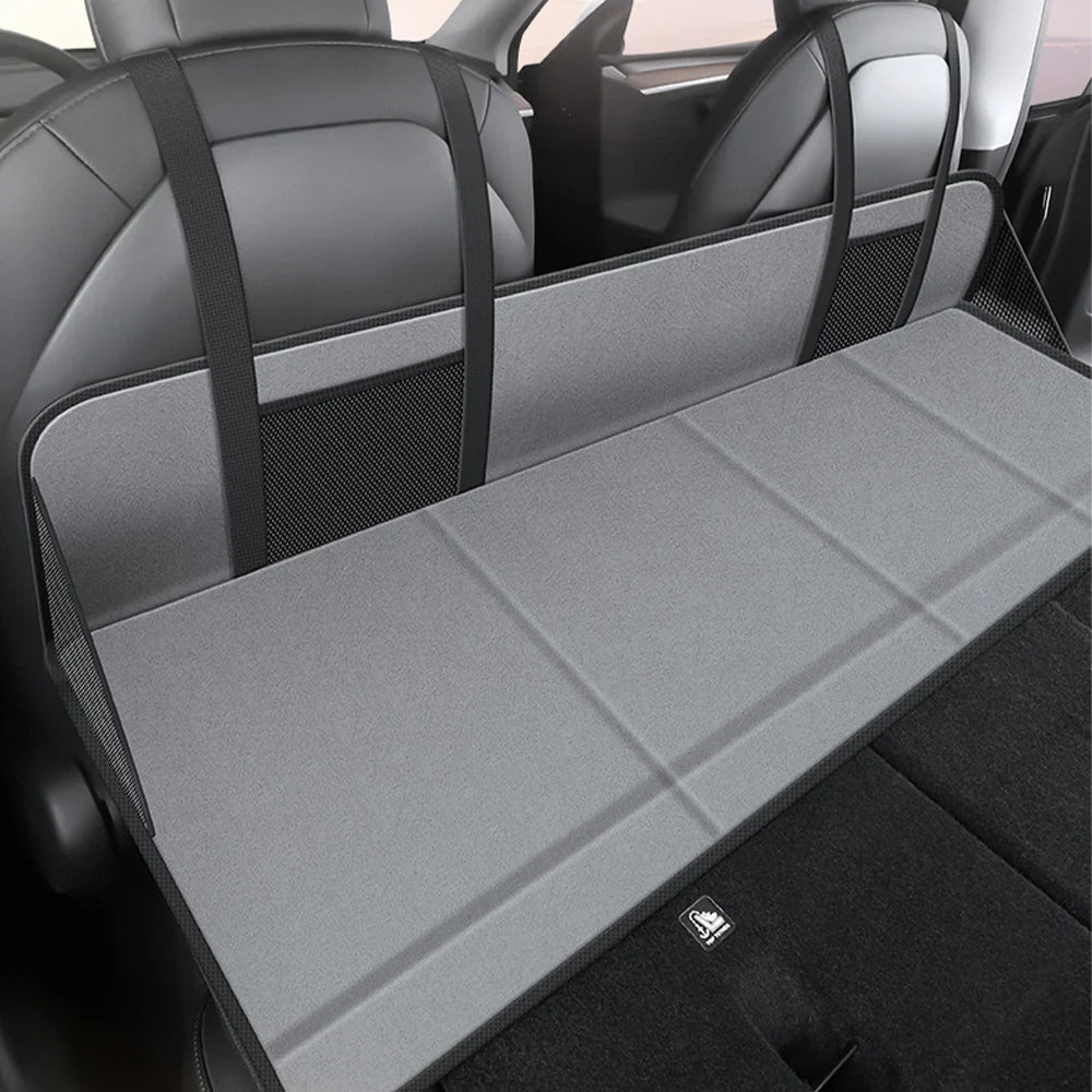 Tesla Model Y (2020–2026+) & Model X Camping Bed Extension Board – Foldable Rear Seat Sleeping Platform, Flat Mattress Support for Car Camping, Road Trips & Overlanding