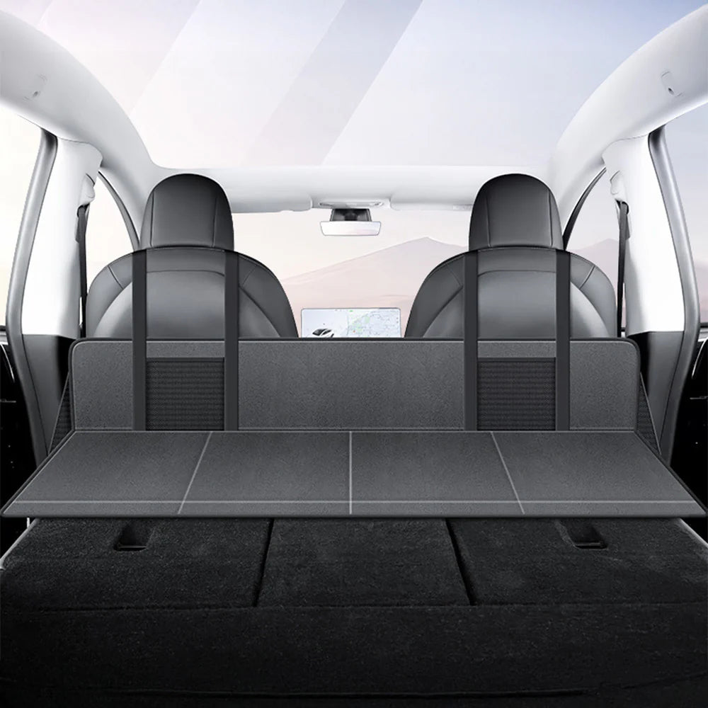 Tesla Model Y (2020–2026+) & Model X Camping Bed Extension Board – Foldable Rear Seat Sleeping Platform, Flat Mattress Support for Car Camping, Road Trips & Overlanding