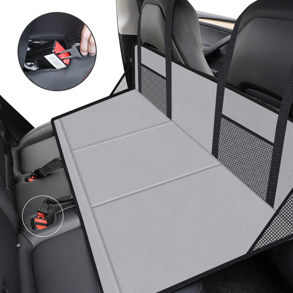 Tesla Model Y (2020–2026+) & Model X Camping Bed Extension Board – Foldable Rear Seat Sleeping Platform, Flat Mattress Support for Car Camping, Road Trips & Overlanding