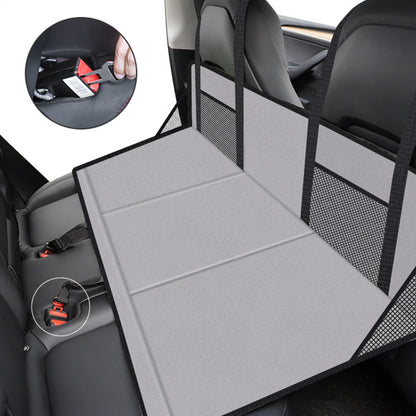 Tesla Model Y (2020–2026+) & Model X Camping Bed Extension Board – Foldable Rear Seat Sleeping Platform, Flat Mattress Support for Car Camping, Road Trips & Overlanding