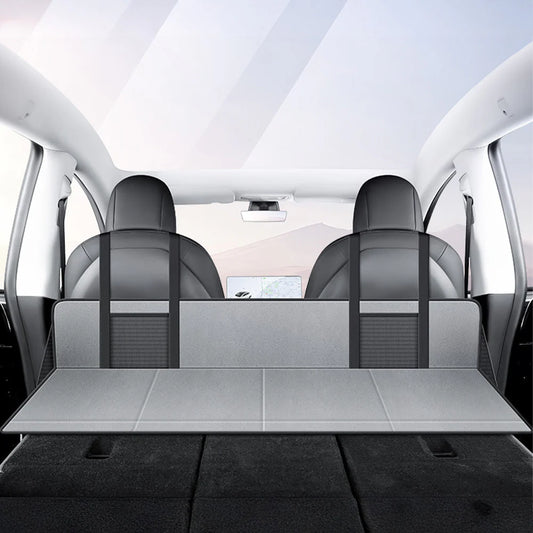 Tesla Model Y (2020–2026+) & Model X Camping Bed Extension Board – Foldable Rear Seat Sleeping Platform, Flat Mattress Support for Car Camping, Road Trips & Overlanding
