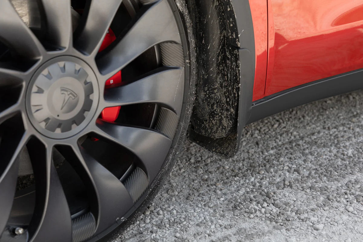 Mud Flaps Splash Guards for Tesla Model Y (Set of 4) – No-Drill ABS Fender Protection Against Snow, Mud & Road Debris
