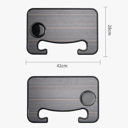 Tesla Steering Wheel Tray Desk for Model S / Model 3 / Model X / Model Y (2018–2026) – Portable Car Laptop Table, Food Tray with Cup Holder, Dual-Sided Work & Dining Board (Not for Yoke Steering Wheel)