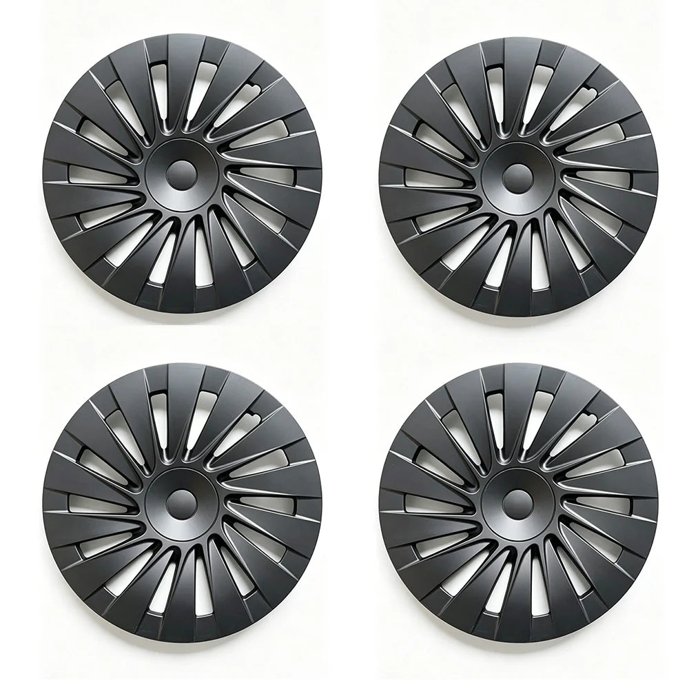 18-Inch Induction Style Wheel Covers for Tesla Model Y Juniper Standard (2026+) – Custom Fit Hubcaps for Factory Aperture Wheels, Aero Rim Protection Set (4 PCS)