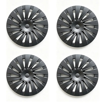18-Inch Induction Style Wheel Covers for Tesla Model Y Juniper Standard (2026+) – Custom Fit Hubcaps for Factory Aperture Wheels, Aero Rim Protection Set (4 PCS)