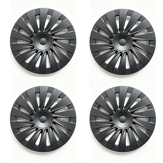 18-Inch Induction Style Wheel Covers for Tesla Model Y Juniper Standard (2026+) – Custom Fit Hubcaps for Factory Aperture Wheels, Aero Rim Protection Set (4 PCS)
