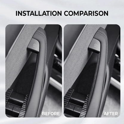 Tesla Model 3 Highland 2024+ & Tesla Model Y Juniper 2025+ Alcantara Door Handle Cover Wrap Kit – Premium Suede Interior Trim Protection Upgrade for Front & Rear Door Handles