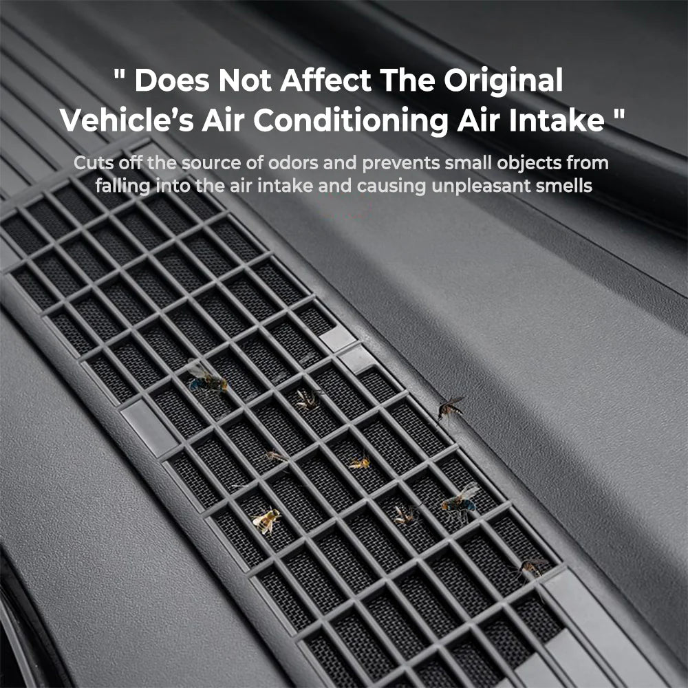 Tesla Model 3 Highland 2024–2026+ Front Air Intake Vent Cover | HVAC Air Inlet Protection Mesh Grille Guard | Anti-Debris ABS & Stainless Steel Filter Screen, Tool-Free Snap-On Installation