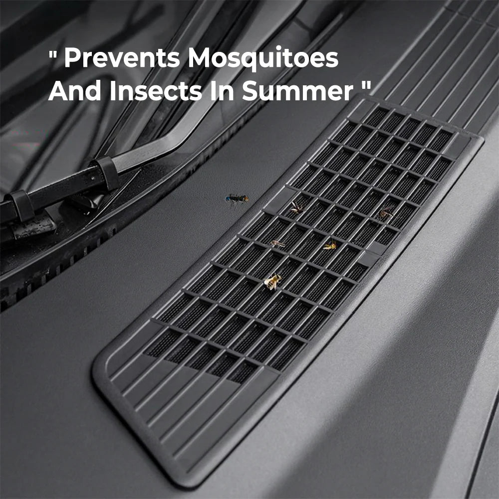 Tesla Model 3 Highland 2024–2026+ Front Air Intake Vent Cover | HVAC Air Inlet Protection Mesh Grille Guard | Anti-Debris ABS & Stainless Steel Filter Screen, Tool-Free Snap-On Installation