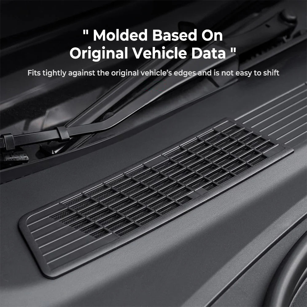 Tesla Model 3 Highland 2024–2026+ Front Air Intake Vent Cover | HVAC Air Inlet Protection Mesh Grille Guard | Anti-Debris ABS & Stainless Steel Filter Screen, Tool-Free Snap-On Installation
