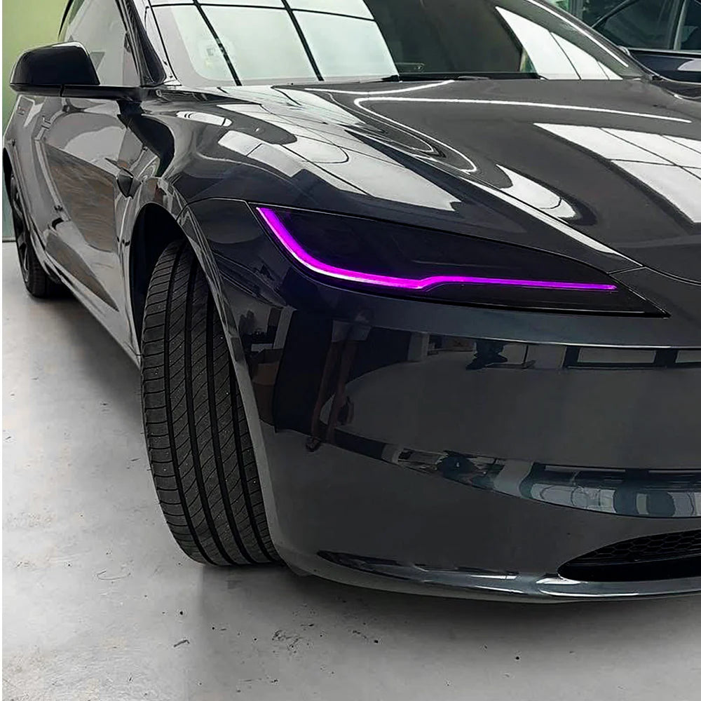LED DRL Headlight Upgrade Kit for Tesla Model 3 Highland 2024+ (Oct 2023+) – Dynamic Daytime Running Lights with Sequential Turn Signal, Plug & Play OEM Fit