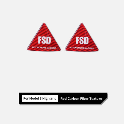 Real Carbon Fiber Rear Quarter Window Trim for Tesla Model 3 & Model Y (2017–2026+) | Compatible with Model 3 Highland & Model Y Juniper | Gloss Black/Red/White Performance Side Window Accent Covers with FSD-Inspired Detail