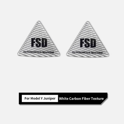 Real Carbon Fiber Rear Quarter Window Trim for Tesla Model 3 & Model Y (2017–2026+) | Compatible with Model 3 Highland & Model Y Juniper | Gloss Black/Red/White Performance Side Window Accent Covers with FSD-Inspired Detail