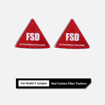 Real Carbon Fiber Rear Quarter Window Trim for Tesla Model 3 & Model Y (2017–2026+) | Compatible with Model 3 Highland & Model Y Juniper | Gloss Black/Red/White Performance Side Window Accent Covers with FSD-Inspired Detail