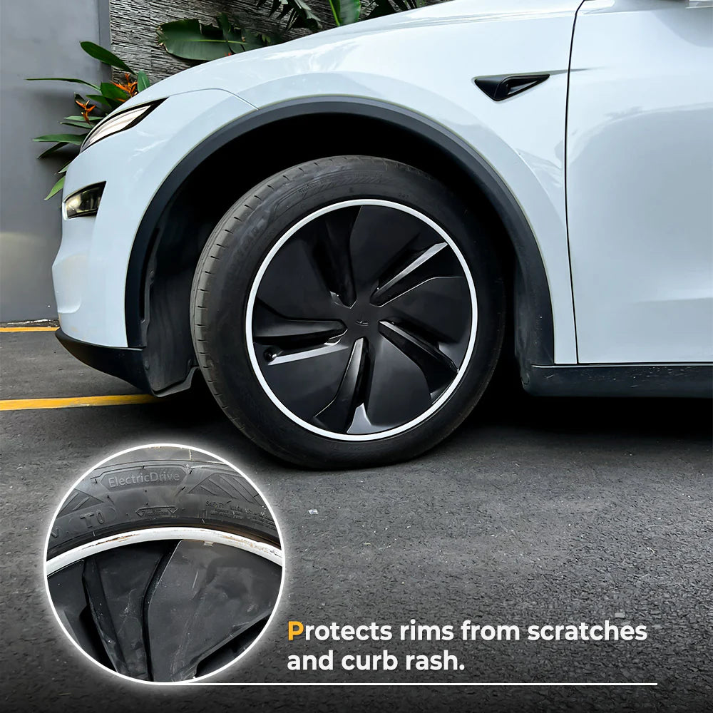 Alloy Wheel Rim Protectors for Tesla Model S / Model 3 / Model X / Model Y (2012–2026) – Curb Rash Guard Ring with 3M Adhesive, Scratch & Impact Protection