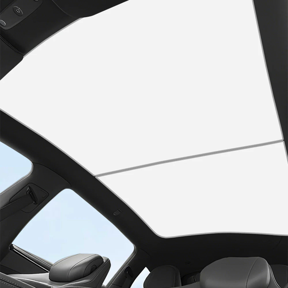 Custom Split Glass Roof Sunshade for 2026+ Tesla Model YL (Long Wheelbase) – Heat Insulation UV Block Panoramic Roof Shade with OEM Fit & Foldable Design