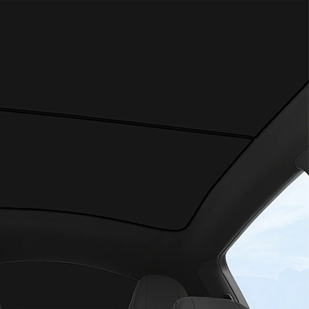 Custom Split Glass Roof Sunshade for 2026+ Tesla Model YL (Long Wheelbase) – Heat Insulation UV Block Panoramic Roof Shade with OEM Fit & Foldable Design