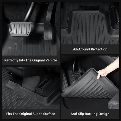 Custom-Fit TPE All-Weather Floor Mats for Tesla Model YL 2026+ Right-Hand Drive (RHD) – Full Coverage 4-Piece Set, Waterproof, Eco-Friendly Interior Protection