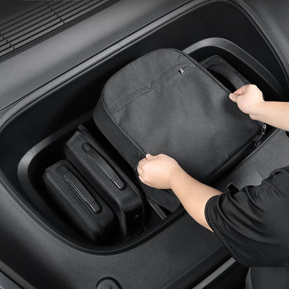 2026+ Tesla Model Y Juniper Front Trunk Organizer – Custom Waterproof Frunk Storage Divider for Long Range & Performance | Multi-Compartment PP Cargo Organizer with Easy Clip-In Installation