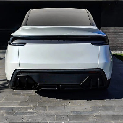 Rear Diffuser Kit for Tesla Model Y Juniper 2026+ (Standard & Long Range) – 3PCS ABS Aerodynamic Rear Bumper Lip Spoiler, No-Drill Installation