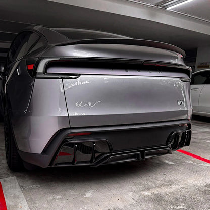 Rear Diffuser Kit for Tesla Model Y Juniper 2026+ (Standard & Long Range) – 3PCS ABS Aerodynamic Rear Bumper Lip Spoiler, No-Drill Installation