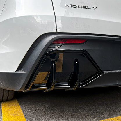 Tesla Model Y Juniper Rear Diffuser 2026+ ABS Sport Rear Lip Kit – Aerodynamic Split Bumper Diffuser Upgrade for Tesla Model Y Juniper Performance & Long Range