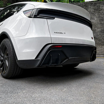 Tesla Model Y Juniper Rear Diffuser 2026+ ABS Sport Rear Lip Kit – Aerodynamic Split Bumper Diffuser Upgrade for Tesla Model Y Juniper Performance & Long Range