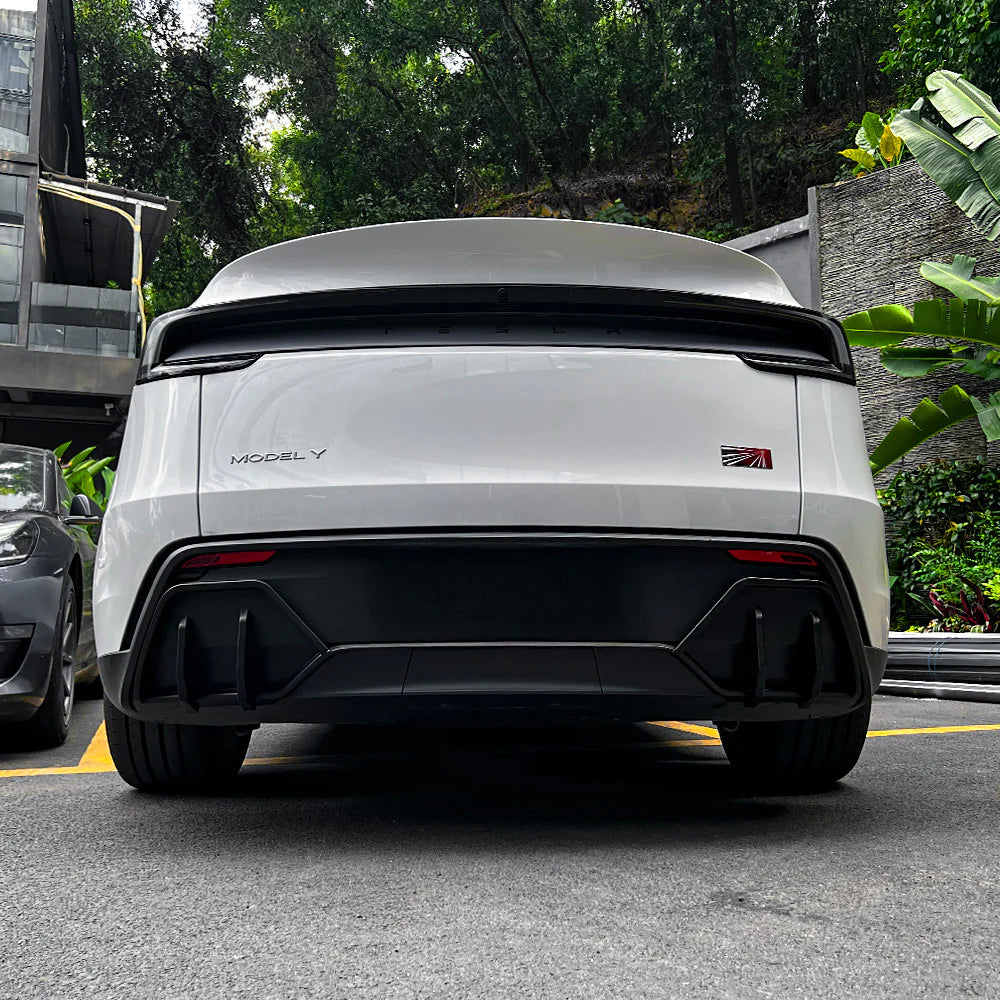 Tesla Model Y Juniper Rear Diffuser 2026+ ABS Sport Rear Lip Kit – Aerodynamic Split Bumper Diffuser Upgrade for Tesla Model Y Juniper Performance & Long Range