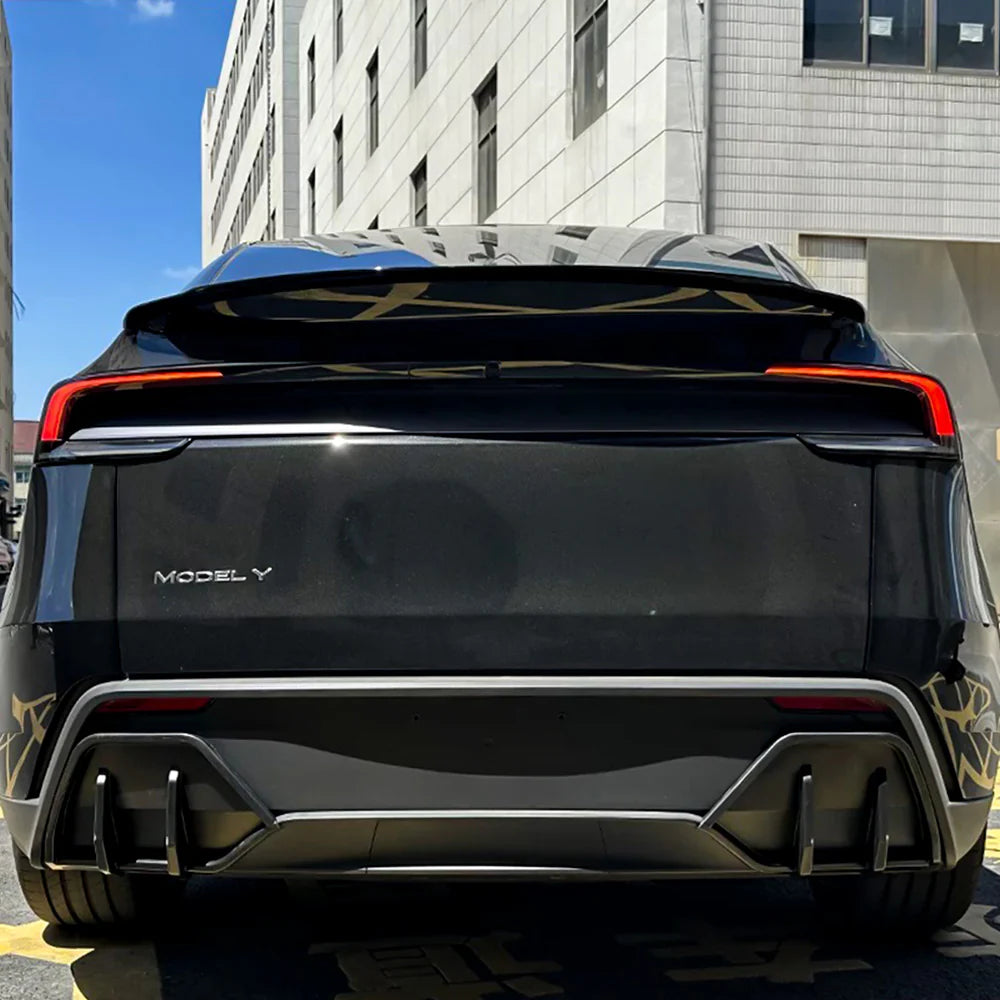 Tesla Model Y Juniper Rear Diffuser 2026+ ABS Sport Rear Lip Kit – Aerodynamic Split Bumper Diffuser Upgrade for Tesla Model Y Juniper Performance & Long Range