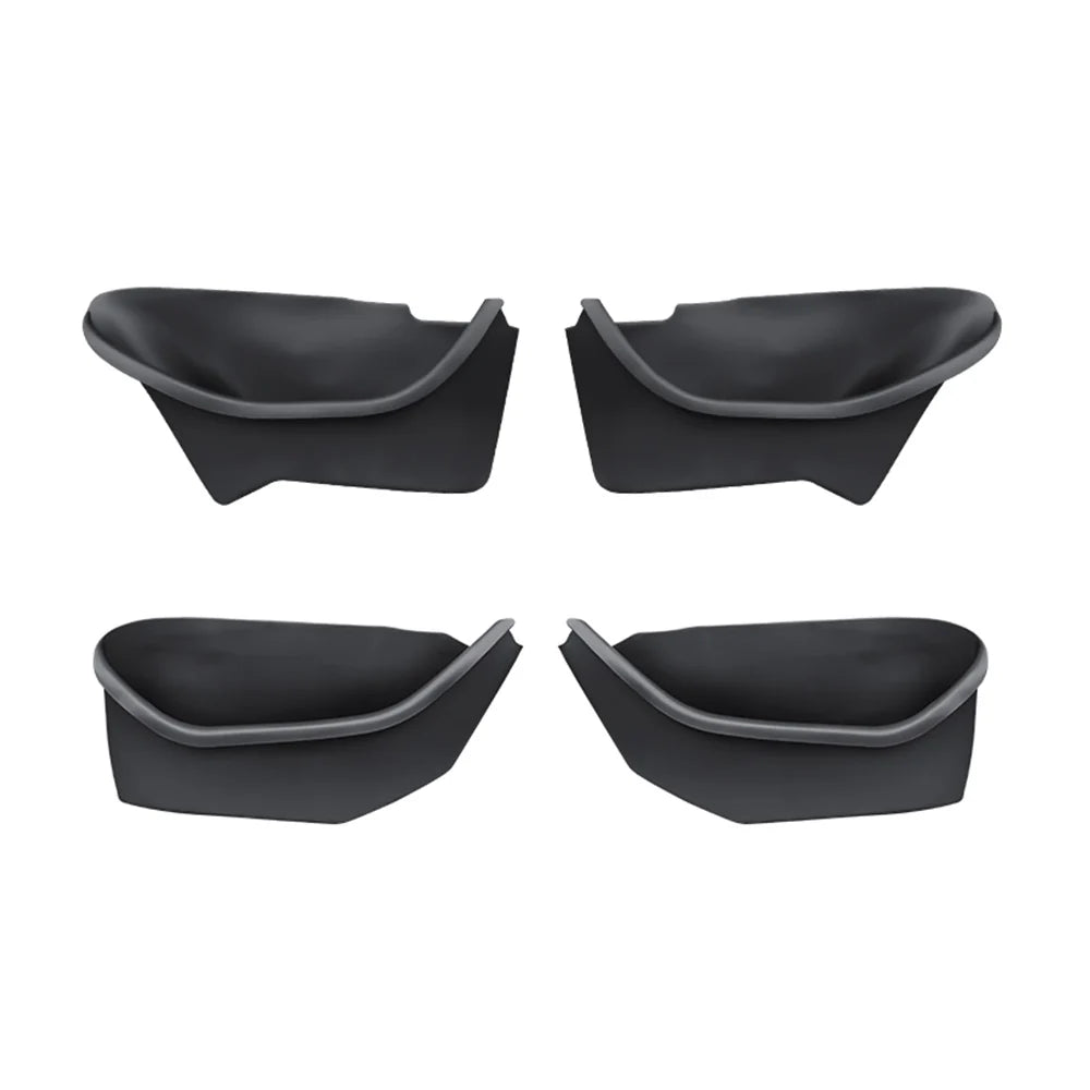 2026+ Tesla Model Y Juniper Side Door Storage Organizer Tray Set (4PCS) – Custom TPE Door Pocket Inserts for Tesla Model Y Juniper (2026) – Waterproof Interior Protection & Storage Upgrade