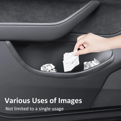 2026+ Tesla Model Y Juniper Side Door Storage Organizer Tray Set (4PCS) – Custom TPE Door Pocket Inserts for Tesla Model Y Juniper (2026) – Waterproof Interior Protection & Storage Upgrade